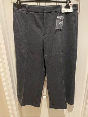 Uniqlo Dark Gray Cropped Dress Trousers